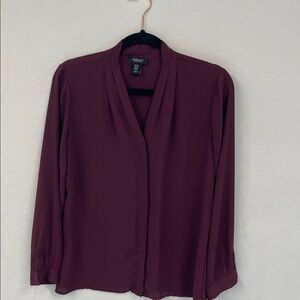 Jones & Co Deep Burgundy Blouse